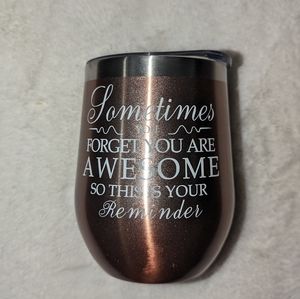 Insulated wine cup in rose gold